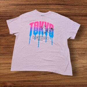Popular Poison Light Pink Tokyo Graphic Tee Shirt